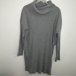 GAP grey ribbed turtle neck stretchy sweater dress